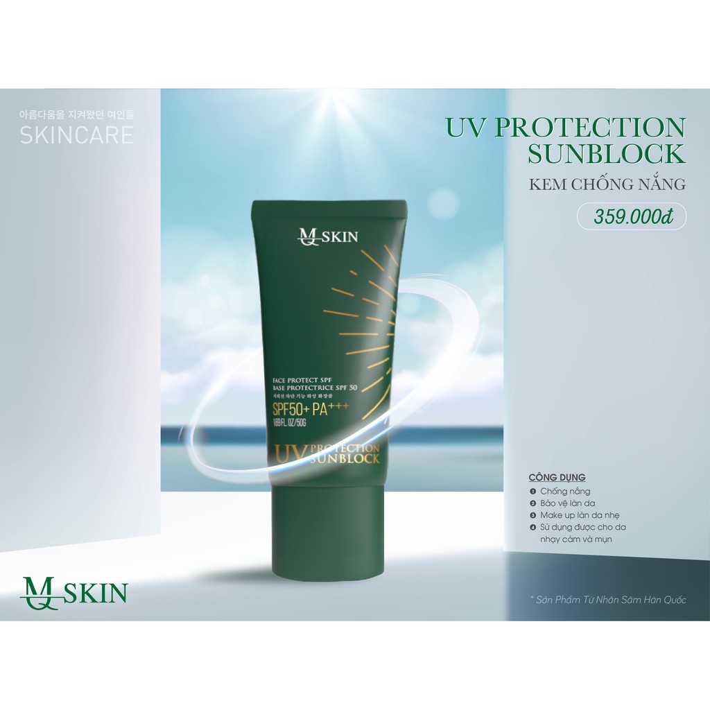 MQ SKIN UV Protection Sunblock 50g- Kem Chống Nắng MQ SKIN