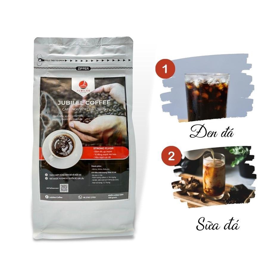 Cà phê pha phin nguyên chất G01 rang xay gói 500 gram sánh mịn chất lượng không pha