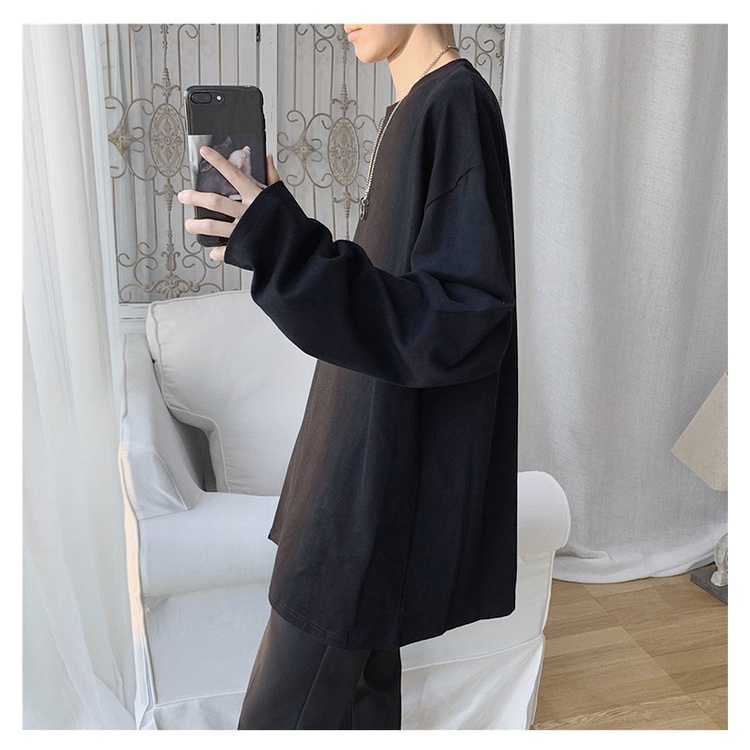 Áo thu đông nam form rộng tay dài thời trang unisex hàn quốc, áo thun nam tay dài big size vải cotton đẹp du lịch đi học
