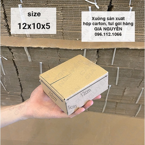 20 hộp carton cỡ nhỏ 12x10x5 dùng đựng trang sức, gói hàng nhỏ gọn - bao bì Gia Nguyễn