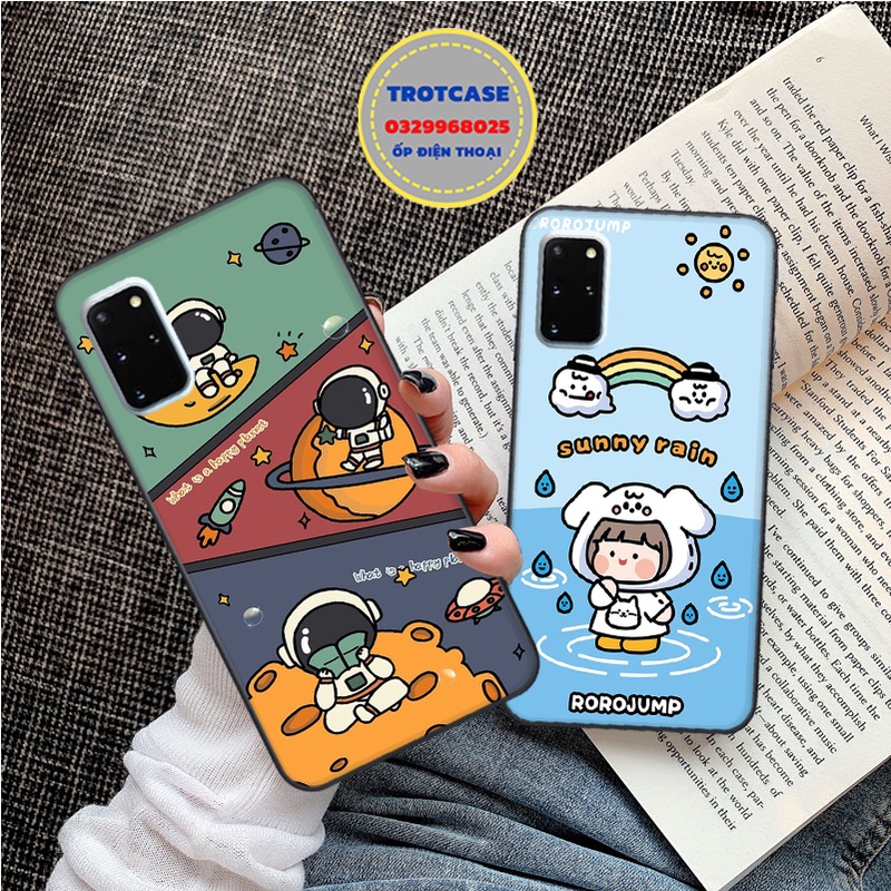 Ốp lưng điện thoại Samsung S20 / S20 Plus / S20 Ultra / Note 20 / Note 20 Ultra - in hình vũ trụ và cô gái mưa