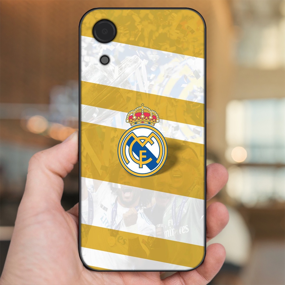 Ốp lưng Samsung A03 Core viền đen in hình Real Madrid