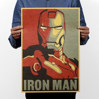 Poster marvel áp phích dán tường trang trí nội thất hình iron man 50.5x36cm lionvn