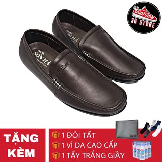 [MIỄN SHIP+QUÀ TẶNG]Giầy mọi nam da bò 100% đế mới SƠN HÀ - VNXK
