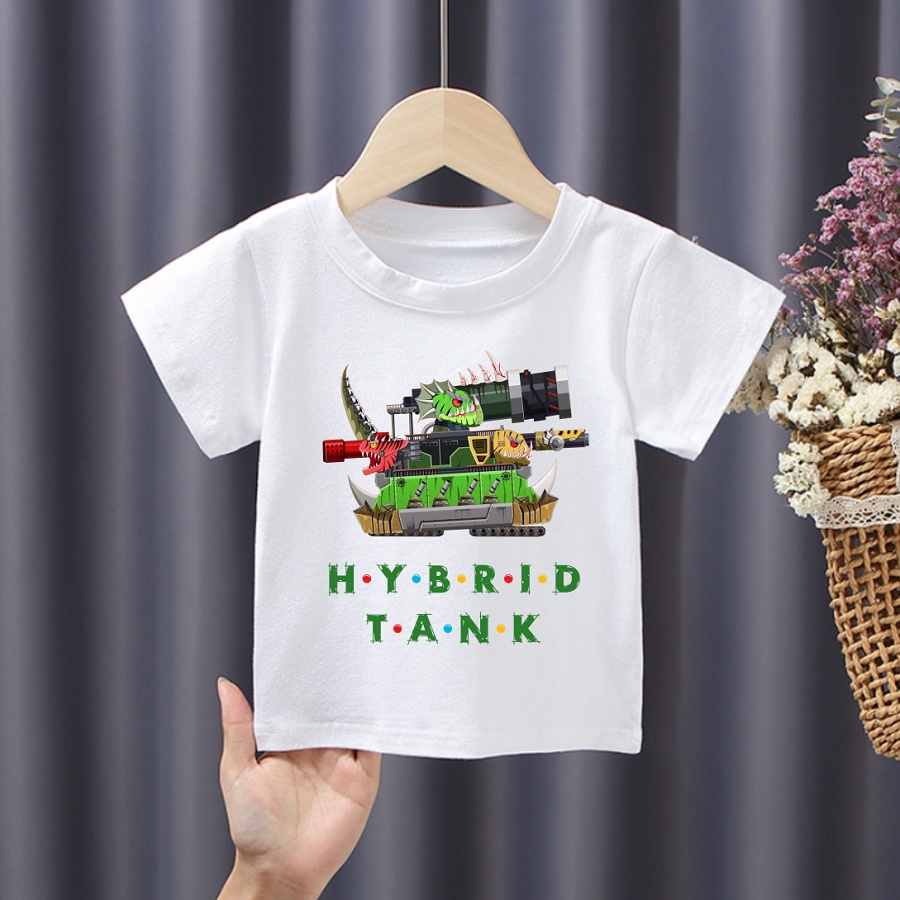 BST Áo thun xe tăng quái vật tank arena đại chiến cực hot màu trắng đủ size cho bé trai bé gái giá rẻ