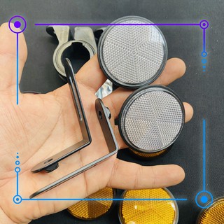 [siêu dạ quang} mắt mèo tròn sau kèm bát gắn cho nhiều loại xe cao cấp