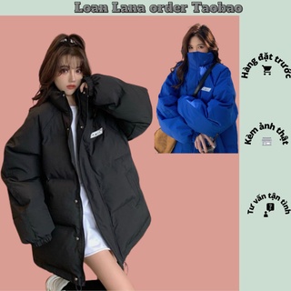 [ORDER 15-20 NGÀY]  ÁO KHOÁC PHAO NAM NỮ KHÔNG MŨ ĐIỂM LOGO CHỮ HÌNH THANG