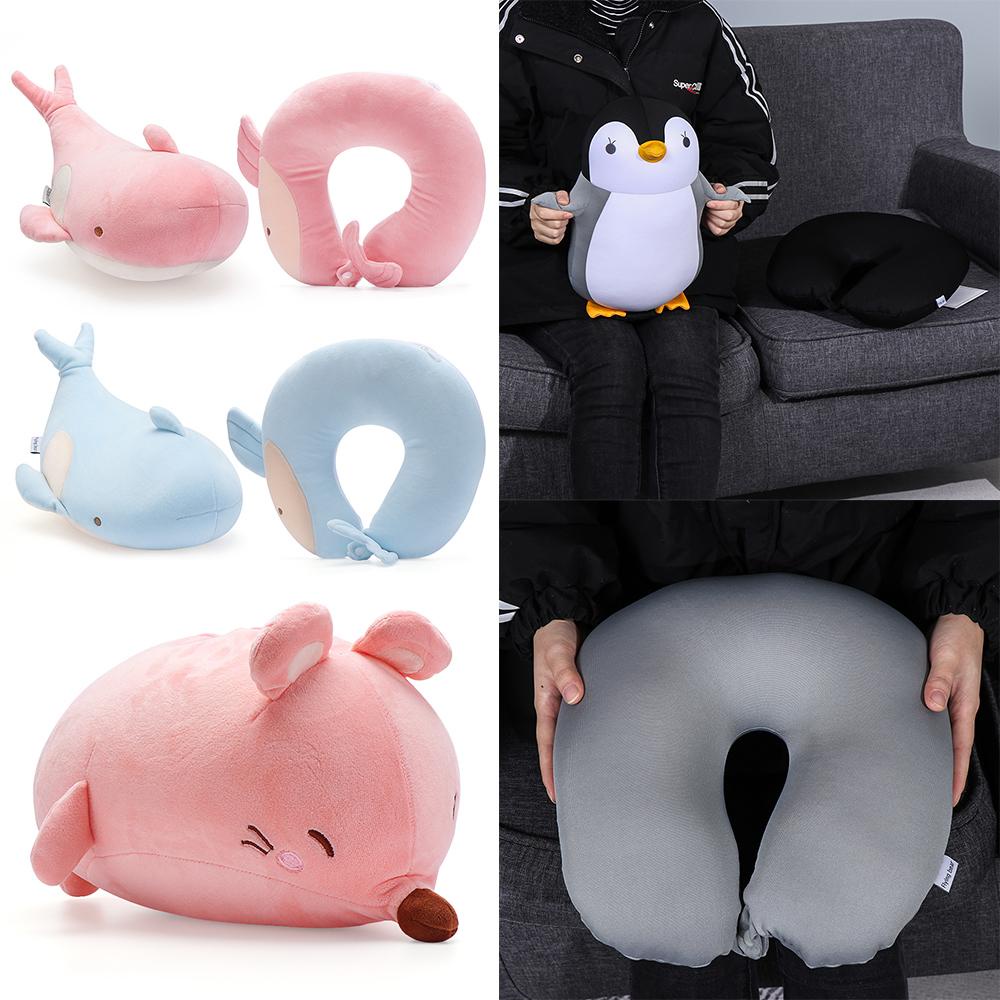 Gối Bông Mềm Mại Lót Cổ Đa Năng Có Thể Thay Đổi Màu Sắc Dễ Thương
