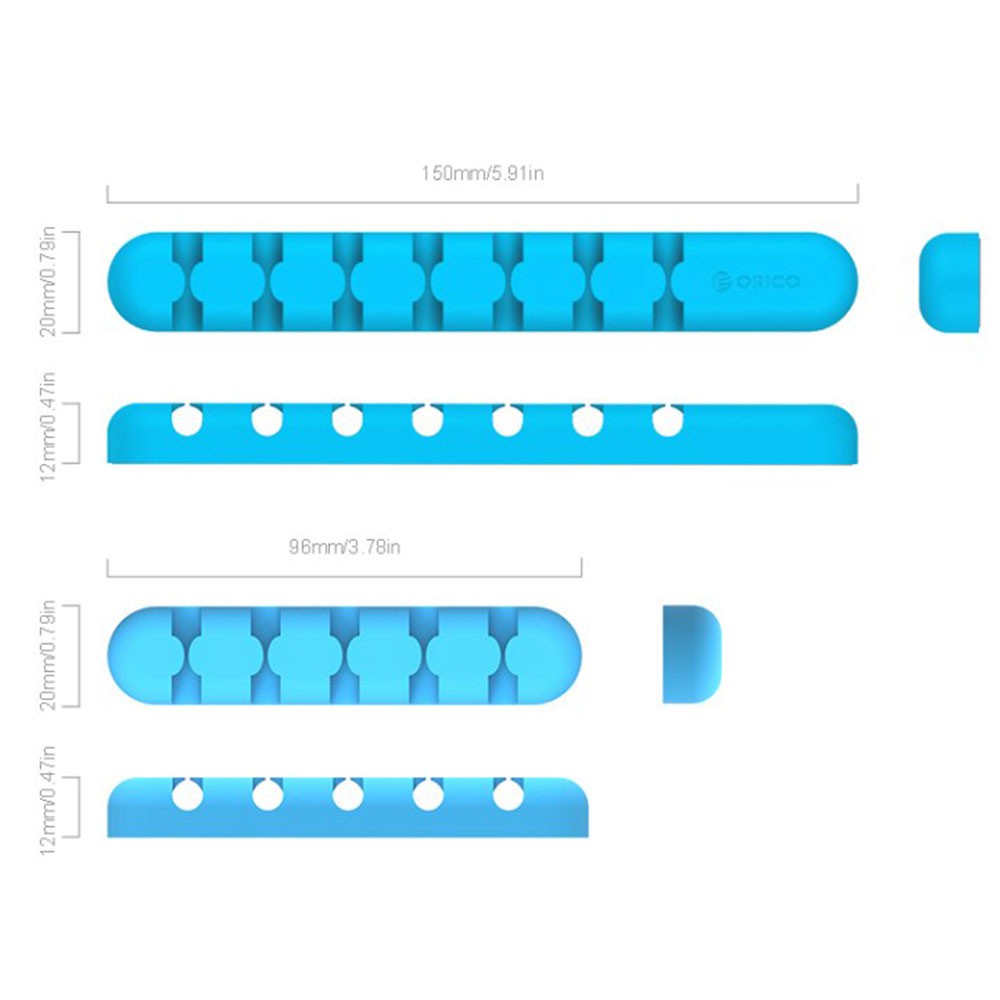 Dụng cụ sắp xếp dây cáp 7 cổng bằng silicone