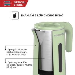 Ấm đun siêu tốc sunhouse 1,8l
