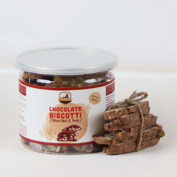 [Bánh Dinh Dưỡng] Chocolate Biscotti - Mixed nguyên cám, eat clean, ăn kiêng - 200gr.