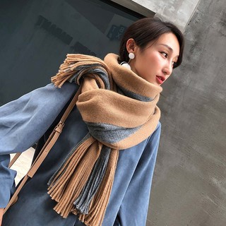 Khăn Chất Len Dạ Cashmere Pha Màu Style Hàn Quốc Dành Cho Cả Nam Và Nữ - Khăn giữ ấm