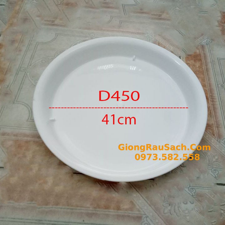 Khay Đĩa Nhựa Lót Chậu Trồng Cây Cảnh Màu Đen - Màu Trắng Chậu Từ 17 cm đến 30cm