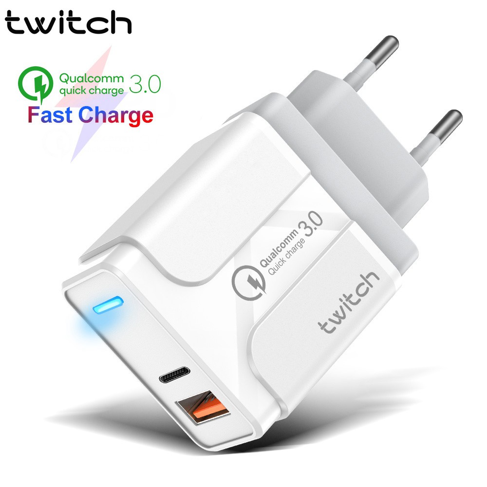 Củ Sạc Nhanh 36W USB 4.0 3.0 PD Có Đèn LED Báo Hiệu Cho Điện Thoại