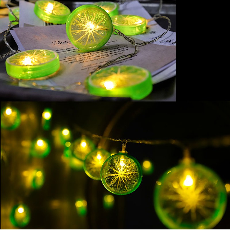 Dây Đèn LED Hình Lát Chanh Ngộ Ngĩnh, Dễ Thương 3M 20 Đèn