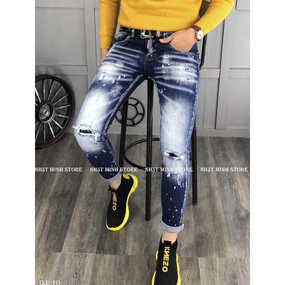 Quần Nam Quần Jean  💙FREESHIP💙 Quần Jean Nam Đẹp Rách gối Ống Rộng