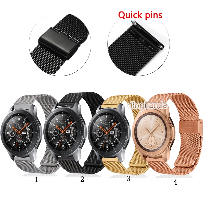 Dây đeo inox Milanese cho đồng hồ thông minh Samsung Galaxy Watch 42mm 46mm Watch 3 41mm 45mm