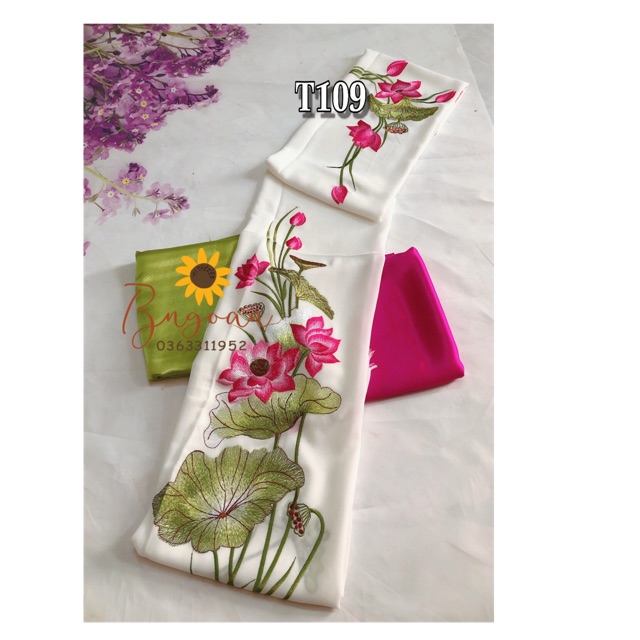 Set vải áo dài thêu