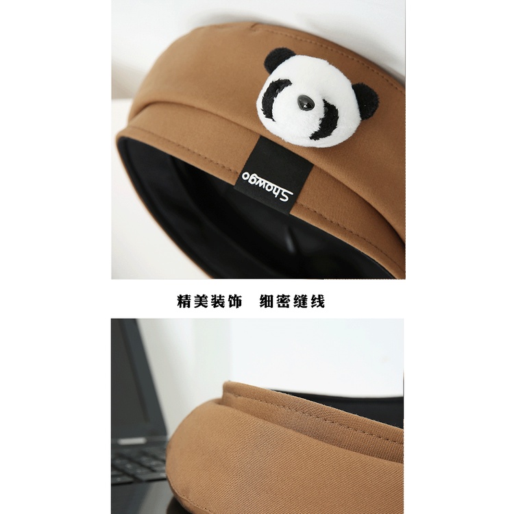 Mũ Beret Vải Satin In Chữ Và Gấu Hoạt Hình Phong Cách Hàn Quốc Dễ Phối Đồ Thời Trang Xuân Hè Cho Nữ