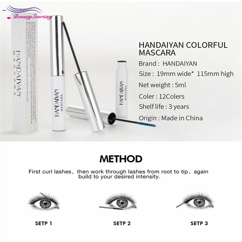 [Hàng mới về] Mascara không thấm nước làm cong và dài mi quyến rũ 12 màu sắc chọn lựa | BigBuy360 - bigbuy360.vn