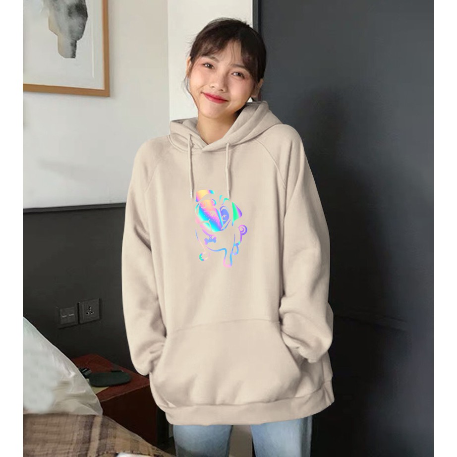 [MPVC] Áo khoác hoodie phản quang nỉ Chó Pug KN29 [ FREESHIP ] | BigBuy360 - bigbuy360.vn