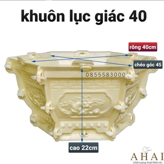 Khuôn đúc chậu cảnh lục giác 40 cao 22
