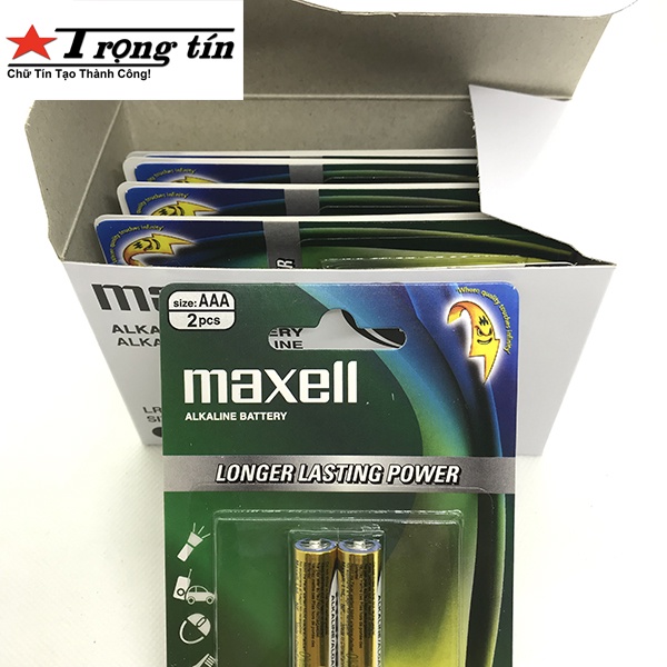 1 vỉ pin AAA Maxell Alkaline 1.5V, pin đũa Maxell