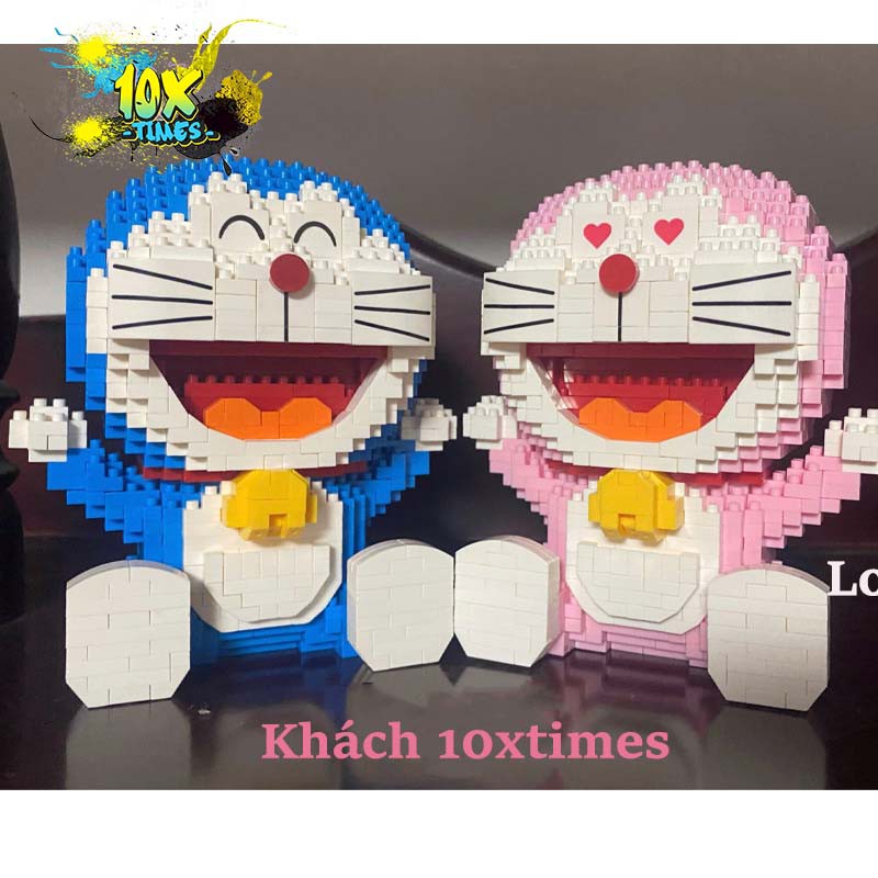 (size 15cm) Lego 3d doraemon hoạt hình doremon dễ thương, đồ chơi lắp ráp quà tặng bạn trai bạn gái, đồ decor