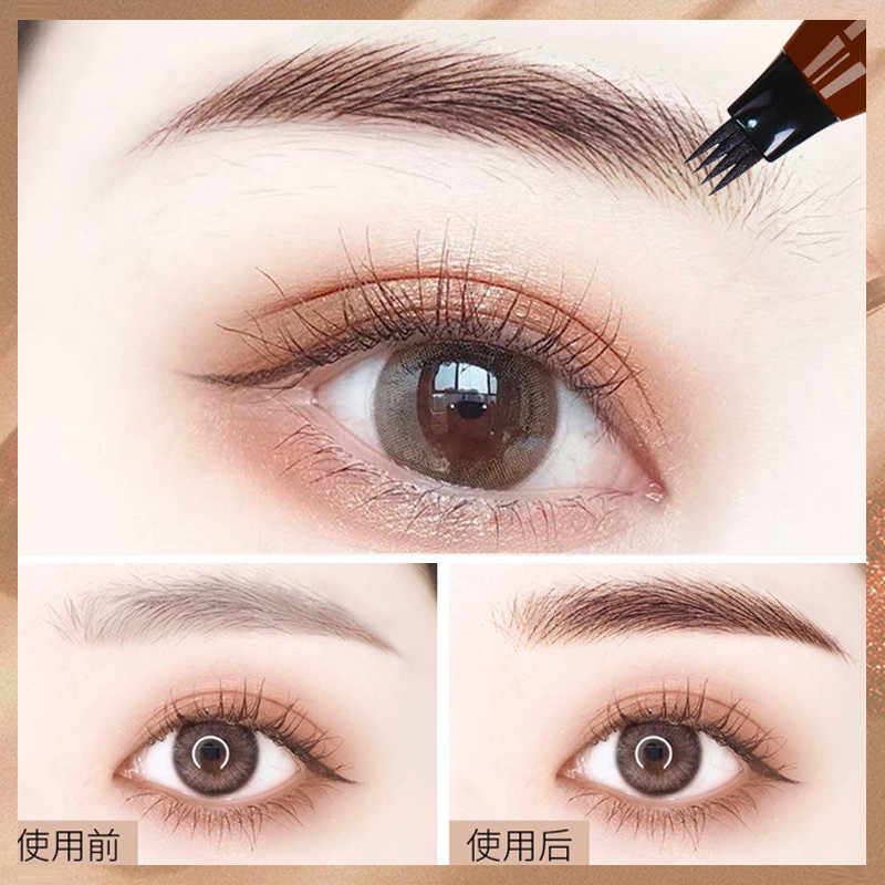 (Hàng Mới Về) Set 2 Bút Kẻ Lông Mày Dạng Lỏng Chống Thấm Nước Bền Màu Lâu Trôi