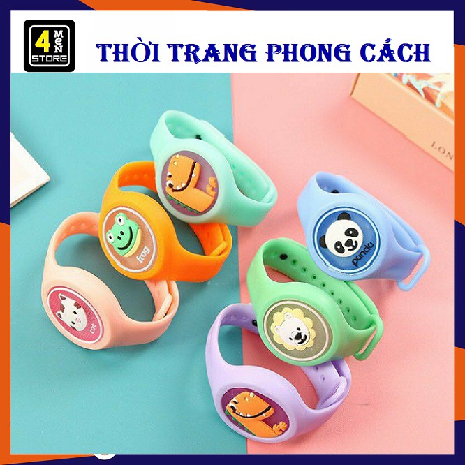 Đồng Hồ Tinh Dầu Đuổi Muỗi Hoạt Hình Có Đèn Phát Sáng Cho Bé Cute - Vòng Đeo Tay Tinh Dầu Tỏa Hương Đuổi Con Trùng B033