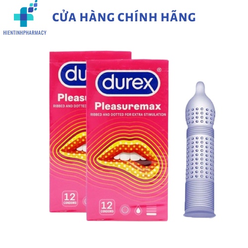Bao cao su Durex Pleasuremax siêu mỏng gân gai 1 hộp 12 cái - Giao hàng kín đáo, che tên sản phẩm