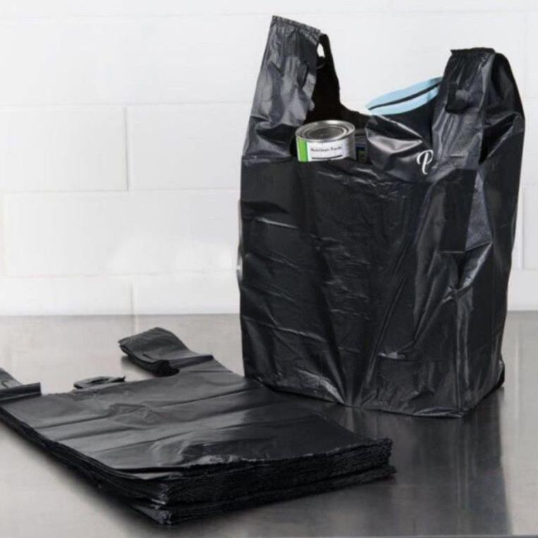[SIÊU RẺ] [1kg] Túi nilong đen hai quai Đen nhám , bọc xốp ,đóng hàng ,đựng rác , phụ kiện du lịch