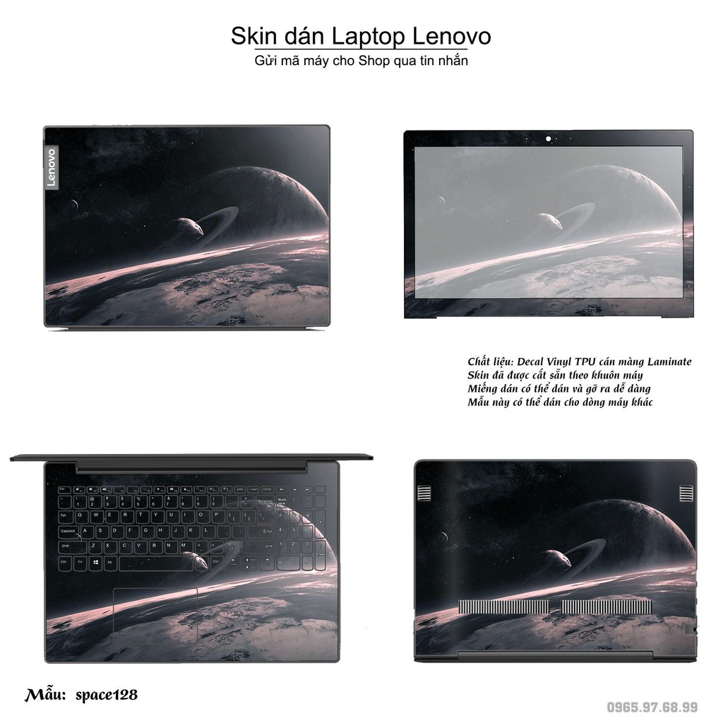 Skin dán Laptop Lenovo in hình không gian nhiều mẫu 22 (inbox mã máy cho Shop)