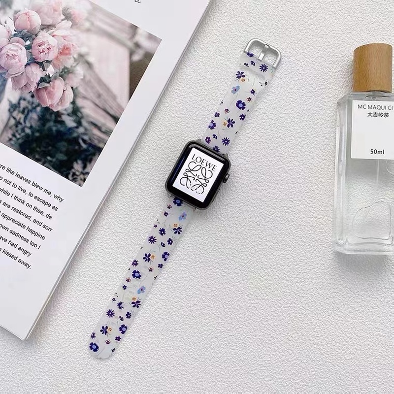 Dây Đeo Đồng Hồ Bằng Silicone Trong Suốt Cho Apple Watch 49mm 41mm 45mm 38mm 42mm 44mm 40mm i-Watch ultra 8 7 6 Se 5 4 3