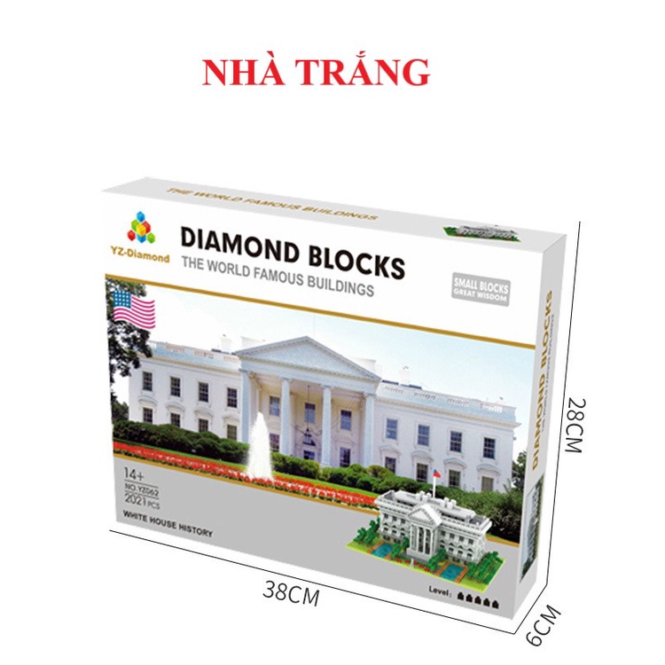 ĐỒ CHƠI XẾP HÌNH LẮP RÁP NHÀ TRẮNG KIẾN TRÚC KỲ QUAN THẾ GIỚI