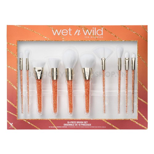 Bộ Cọ Trang Điểm 10 cây Wet n Wild Ensemble De 10 Pinceaux 10-Piece Brush Set [SeeMe Beauty]