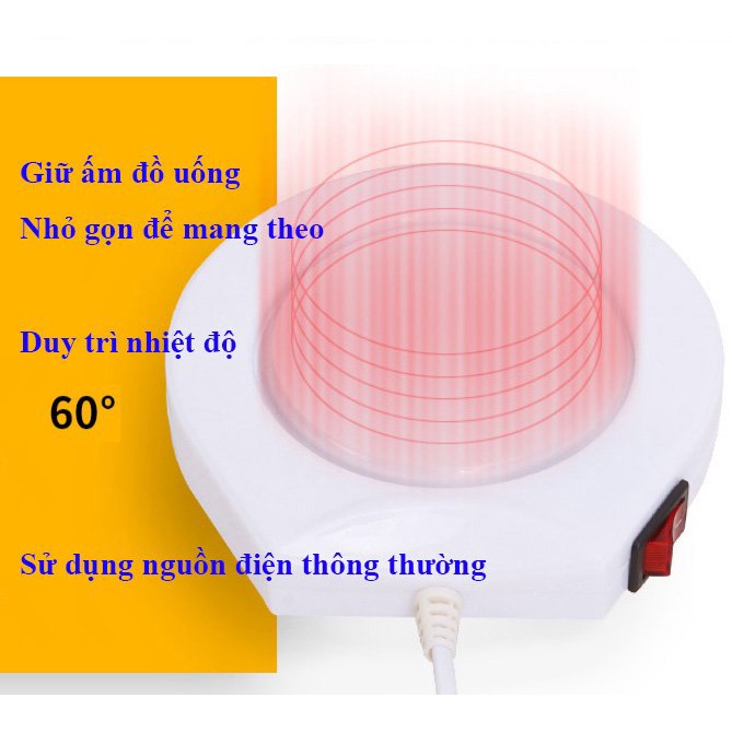 Đế hâm nóng mini bằng điện, hâm nóng sữa, nước, đồ uống tiện lợi