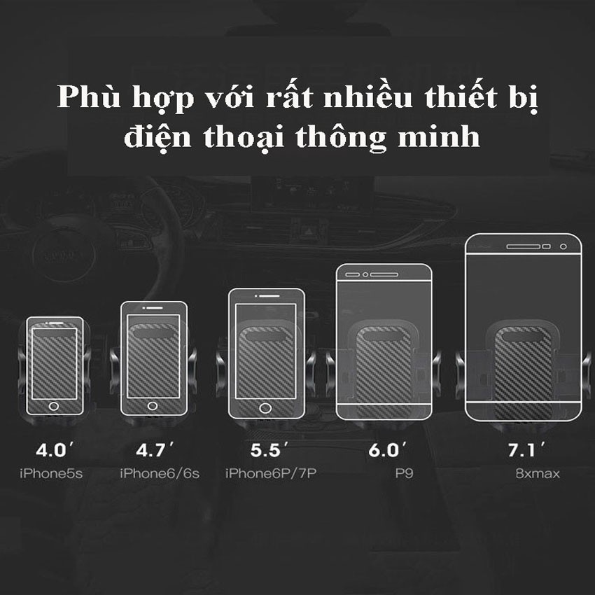 Giá Đỡ Điện Thoại Trên Ô Tô - Giá Để Điện Thoại Ô Tô Hút Chân Không Dán Kính Xe Hơi Xoay Độ