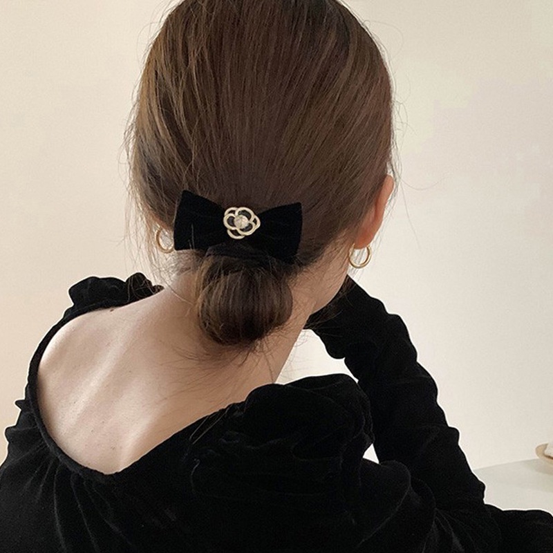 Set dây buộc tóc co giãn thắt nơ ruy băng thiết kế Hàn Quốc cho nữ