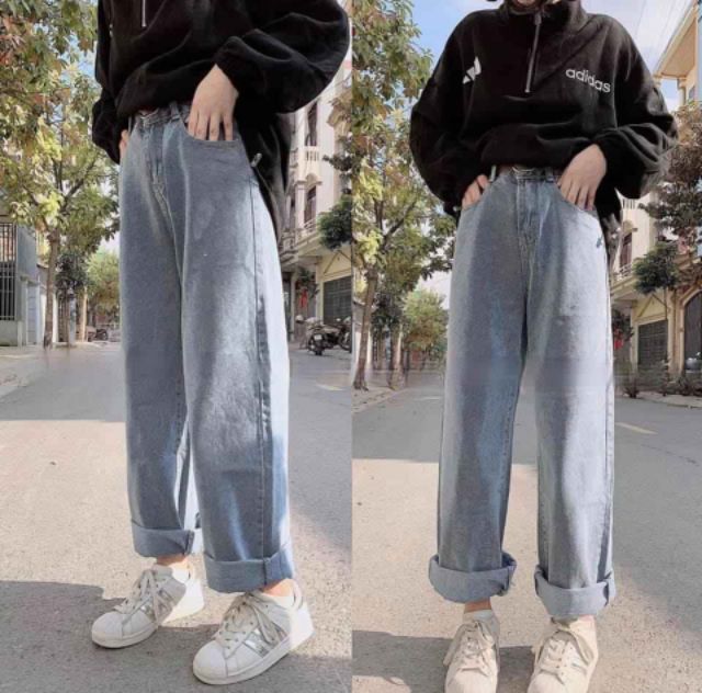 ➖ QUẦN JEANS ỐNG RỘNG QC
Giới thiệu đến các bạn một mã quần ống rộng mới bên em.