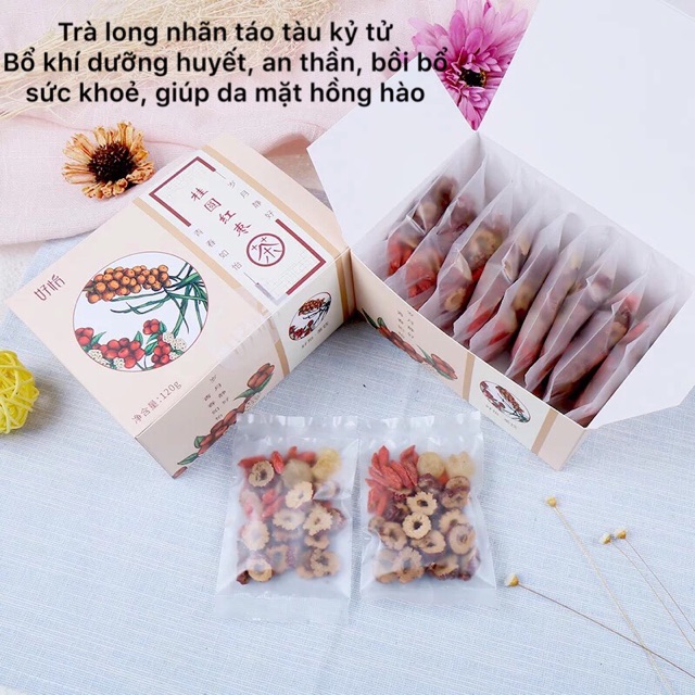 Trà hoa thảo mộc long nhãn táo tàu kỷ tử 10 gói 120gr (không đường) | BigBuy360 - bigbuy360.vn