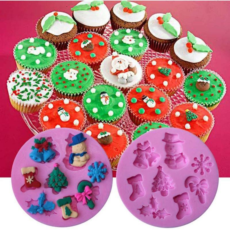 Khuôn fondant Chủ đề Noel 8 hình
