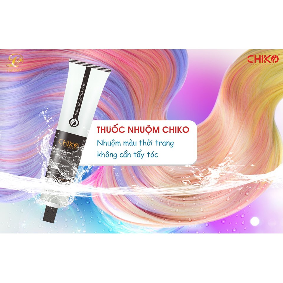 Thuốc nhuộm tóc Chiko màu nâu trà sữa (CK 6.31) + TẶNG kèm trợ nhuộm 100ml