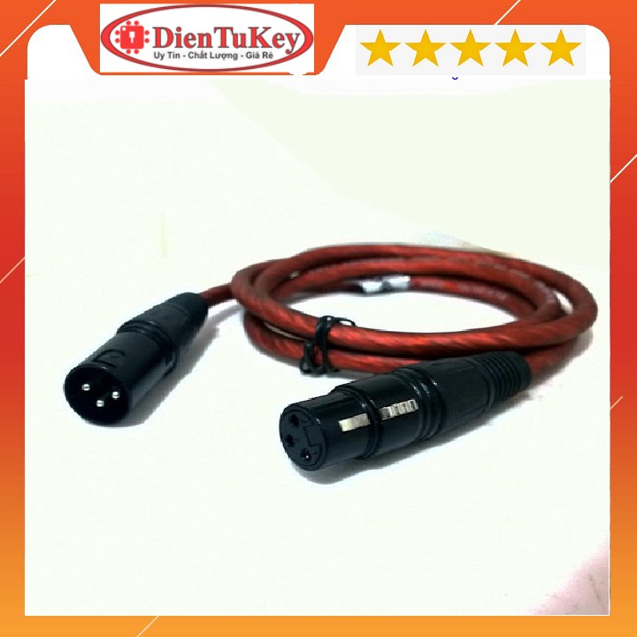 Dây canon loại xịn 2m dùng để kết nối micro - một đầu in và một đầu out
