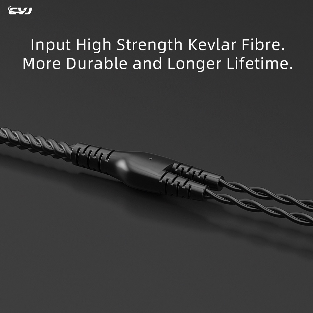 Dây cáp nâng cấp Cvj V2 4 Sợi 56cores Ofc 0.75mm 0.78mm với giắc 3.5mm cho Kz Trn Moondrop Iem Tfz
