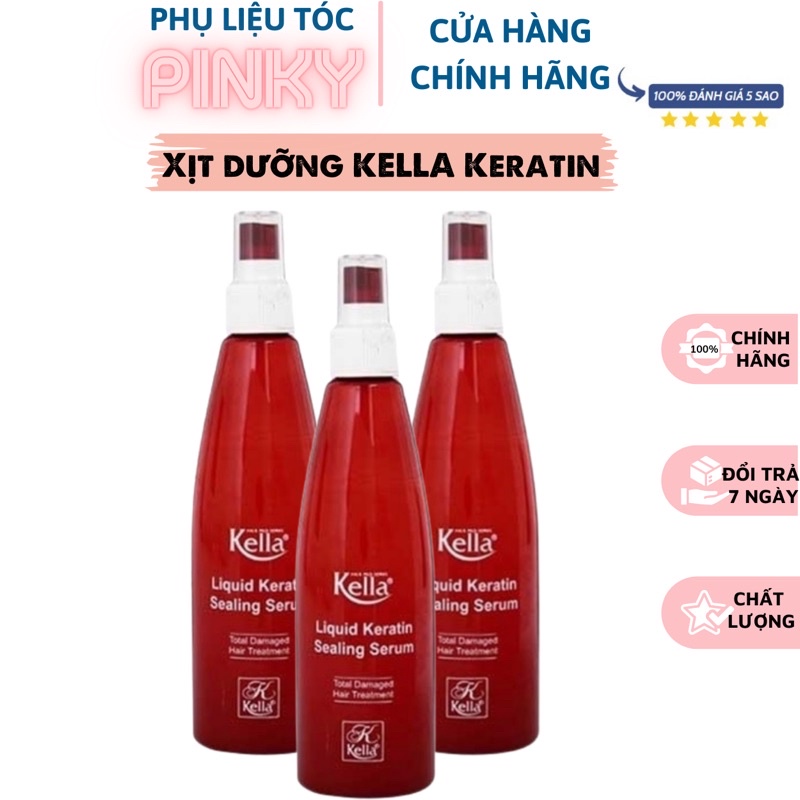 Xịt dưỡng tóc kella keratin phục hồi tóc hư tổn 250ml