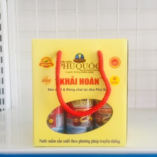 Nước mắm Phú Quốc Khải Hoàn 43 độ đạm (Hộp 6chai/90ml)