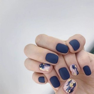 Bộ móng tay giả thiết kế sẳn, Nailbox toen màu Xanh nhám