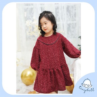 Đầm 2 lớp, vải len kim sa đỏ cao cấp - Ella Dress