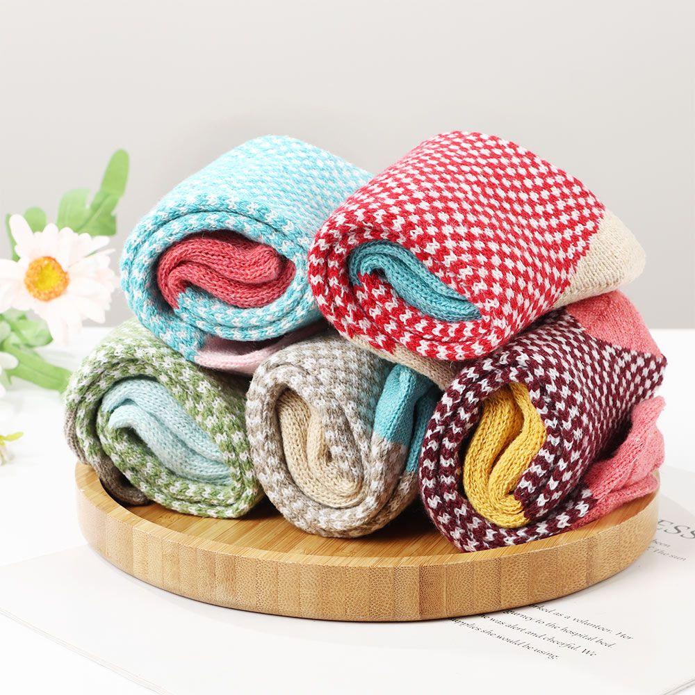 Bộ 5 Đôi Vớ Dày Mềm Mại Giữ Ấm Thoáng Khí